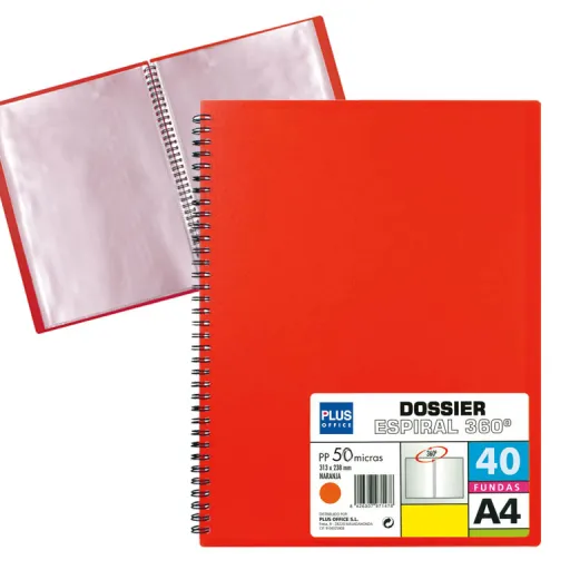 Portfolio Plus Espiral 40 Fls Vermelho