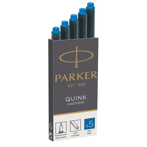 Recarga Tinta Caneta Parker Azul 5Un.