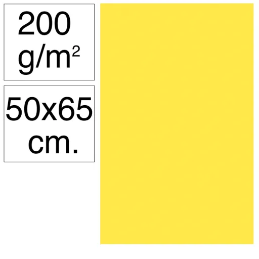 Cartolina Campus 50X65 200G Amarelo Canário