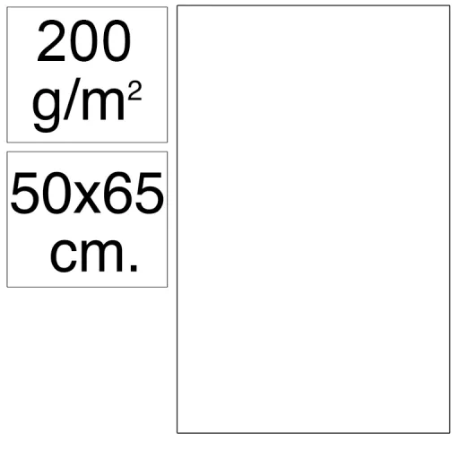 Cartolina Campus 50X65 200G Branco 125 Un.