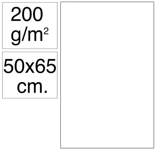 Cartolina Campus 50X65 200G Branco25 Un.