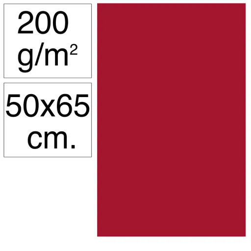 Cartolina Campus 50X65 200G Vermelho Escuro