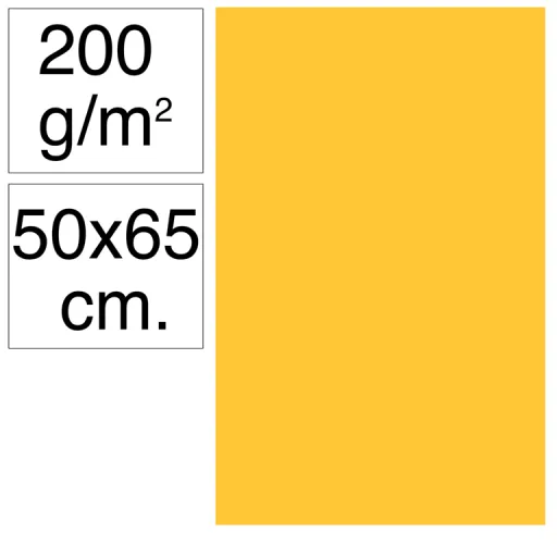 Cartolina Campus 50X65 200G Amarelo Gualda