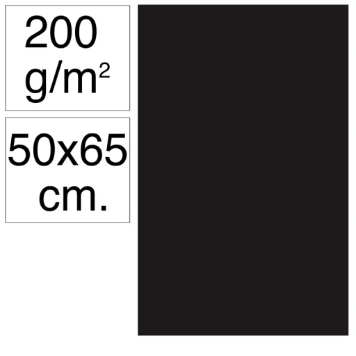 Cartolina Campus 50X65 200G Preto