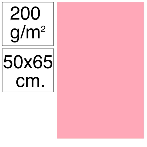 Cartolina Campus 50X65 200G Rosa