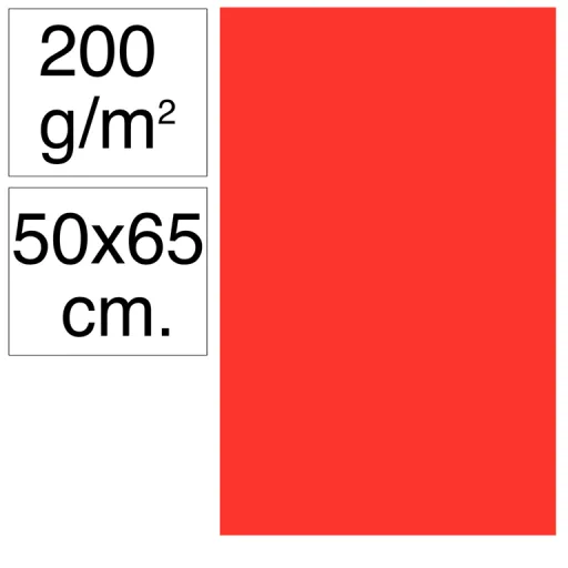 Cartolina Campus 50X65 200G Tomate