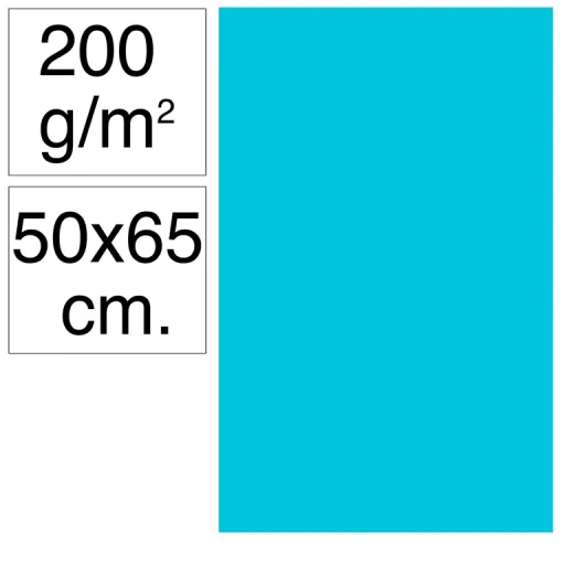 Cartolina Campus 50X65 200G Turquesa