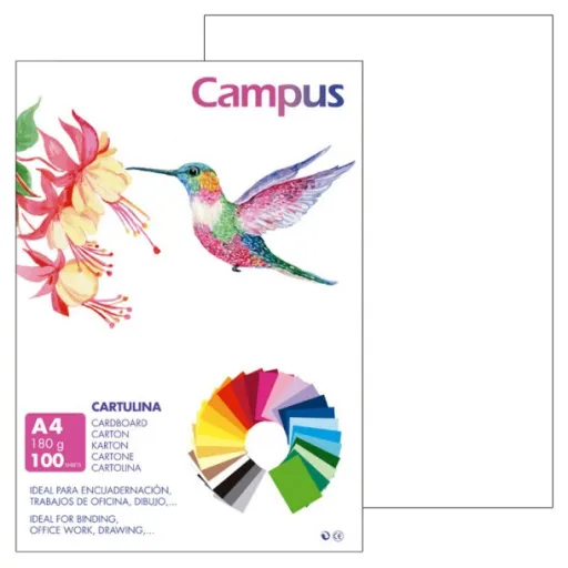 Cartolina Campus A4 180G Branco 100 Un.