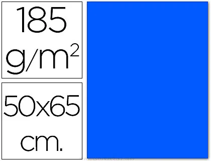 Cartolina Guarro 50X65 185G Azul Mar