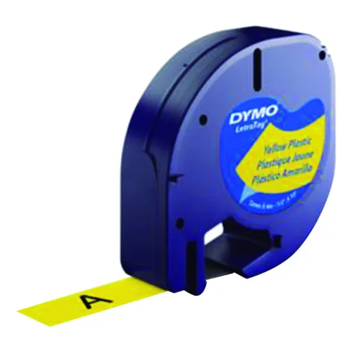 Fita Dymo Letratag Plastificada Preto Amarelo - S0721620