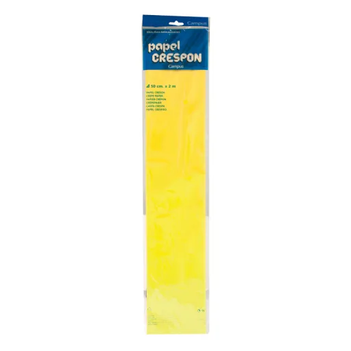 Papel Crepe Campus 0,5x2m Amarelo Claro