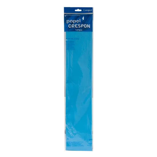 Papel Crepe Campus 0,5X2m Azul Claro