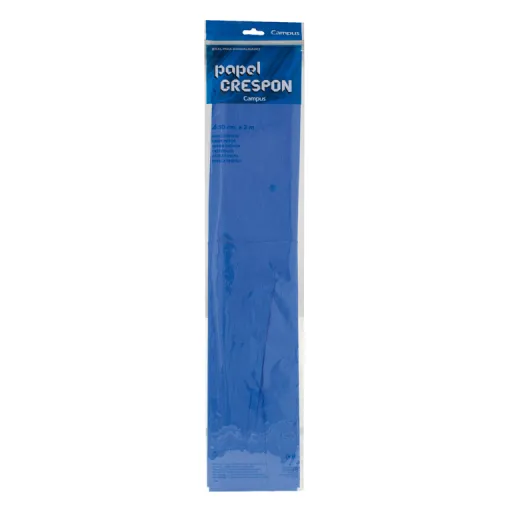 Papel Crepe Campus 0,5X2m Azul Marinho