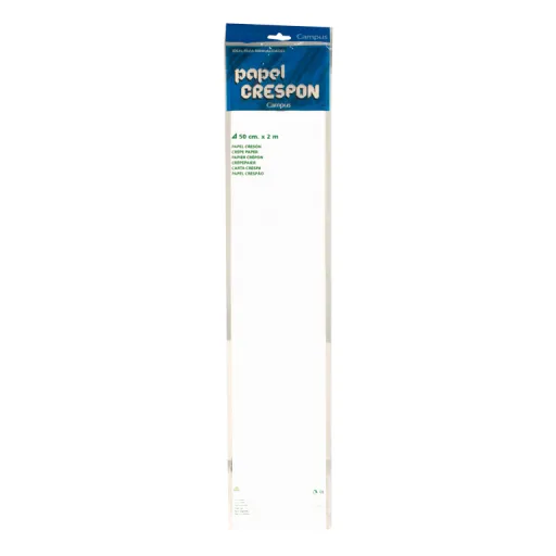 Papel Crepe Campus 0,5X2m Branco