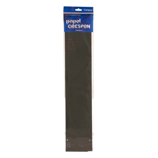 Papel Crepe Campus 0,5X2m Preto