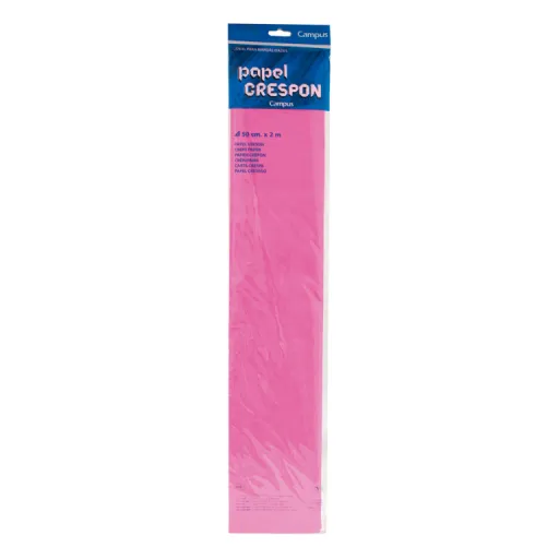 Papel Crepe Campus 0,5X2m Rosa Escuro