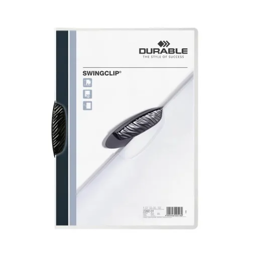 Dossier com Clipe A4 Durable 30 Fls Preto