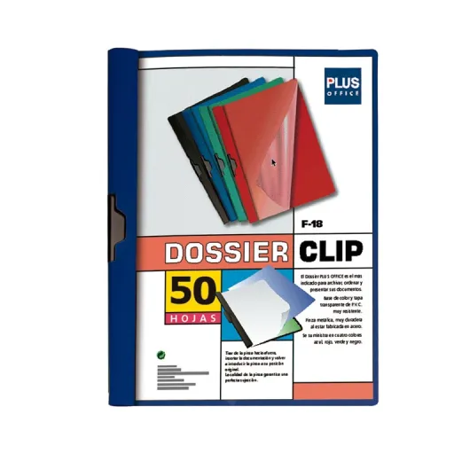 Dossier com Clipe A4 Plus A4 F-18 50 Fls Azul