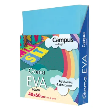 Folhas Eva Musgammi  Campus 40X60 Azul Mar 10U