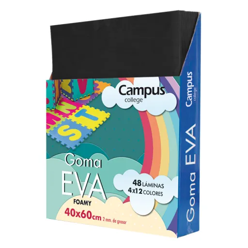 Folhas Eva Musgammi  Campus 40X60 Preto 10 Un.