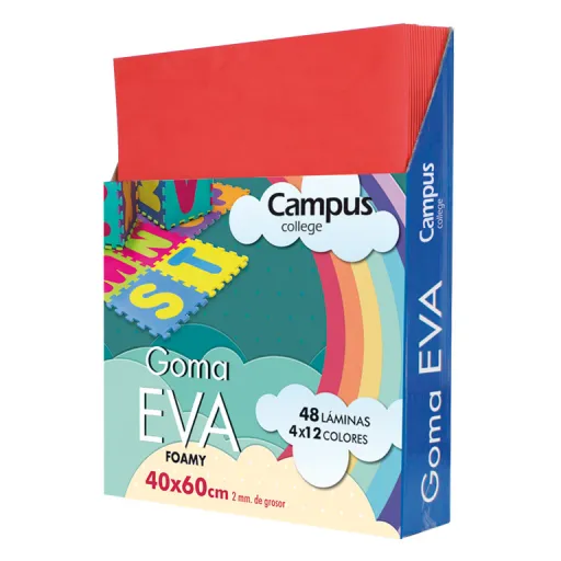 Folhas Eva Musgammi  Campus 40X60 Vermelho