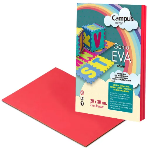 Folhas Eva Musgammi  Campus A4 Vermelho 10Un.