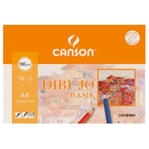 Bloco Desenho Liso A4 130G Pack 10 Fls Canson