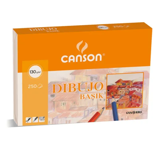 Bloco Papel Liso Basik A-4 130 gr 250Fls Canson