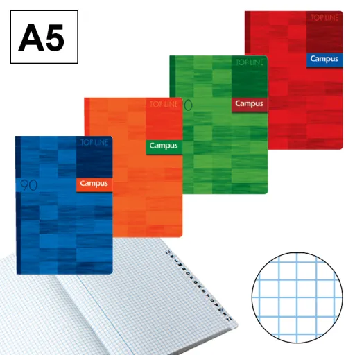 Caderno A5 Indice 96 Fls 90GR Quadrícula CN4mm