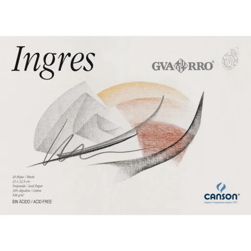 Papel Ingres Guarro 50X70mm Branco 50 Fls  108 gr