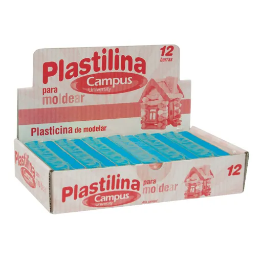 Plasticina Campus Médio 200G Azul Claro