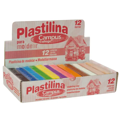 Plasticina Campus Médio 200G Sortido 12un.