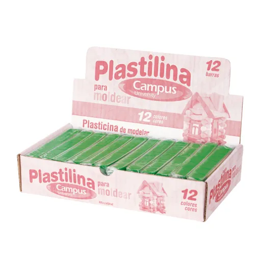 Plasticina Campus Médio 200G Verde Claro