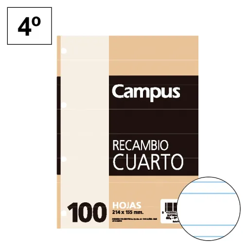 Recargas de Folhas  155 X 215mm 100 Fls 60 gr Linha Dupla 2,5mm