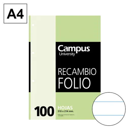 Recargas de Folhas Folio 100 Fls 60GR Pautado