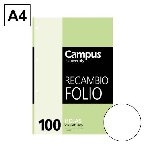 Recargas de Folhas Folio 100 Fls 60GR Liso