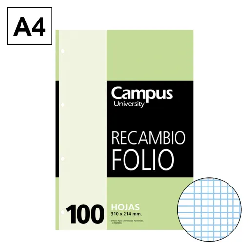 Recargas de Folhas Folio 100 Fls 60GR Milimétrico