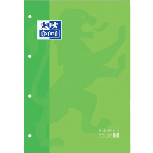 Recargas de Folhas Oxford A4 80Fls Quadricula 5mm Verde