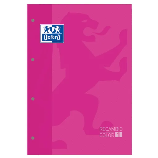 Recargas de Folhas Oxford A4+ 80Fls Quadricula 5mm Fucsia