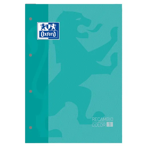 Recargas de Folhas Oxford A4+ 80Fls Quadricula 5mm Menta