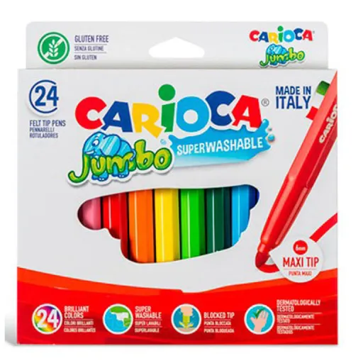 Marcadores Borronas Carioca Jumbo 24 Cores