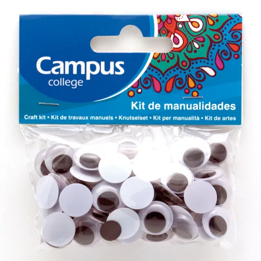 Kit Manualidades Campus Olhos 15mm 60 Un.