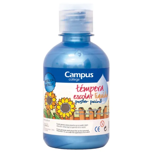 Tinta para Dedos Campus 250GR Metal Azul