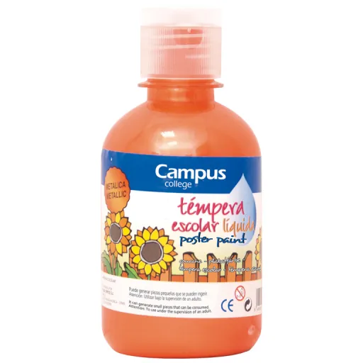 Tinta para Dedos Campus 250GR Metal Laranja