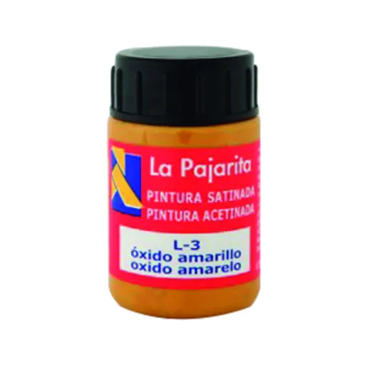 Tinta Pástica e Vinílica Líquida La Pajarita 35ML Amarelo Oxido 6 Un.