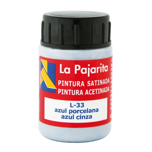 Tinta Pástica e Vinílica Líquida La Pajarita 35ML Azul Pastel 6 Un.