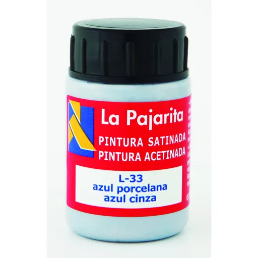 Tinta Pástica e Vinílica Líquida La Pajarita 35ML Azul por 6 Un.