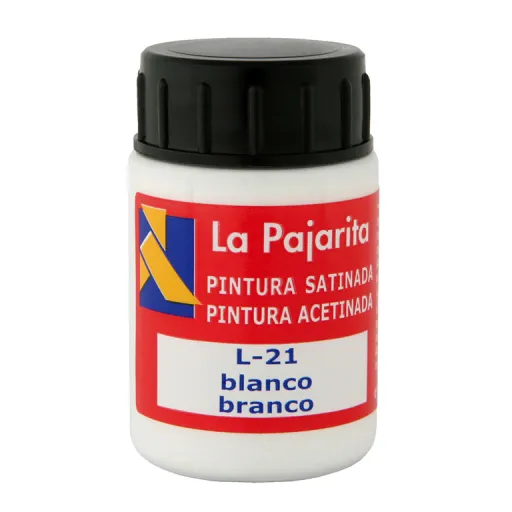 Tinta Pástica e Vinílica Líquida La Pajarita 35ML Branco  6 Un.