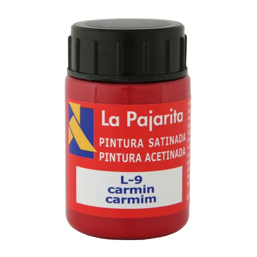 Tinta Pástica e Vinílica Líquida La Pajarita 35ML Carmim 6 Un.