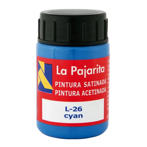 Tinta Pástica e Vinílica Líquida La Pajarita 35ML Cyan 6 Un.